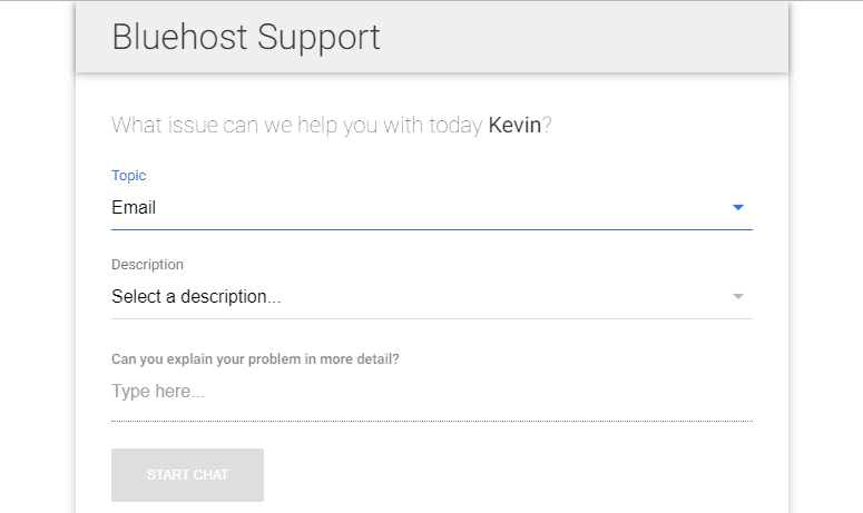bluehost support