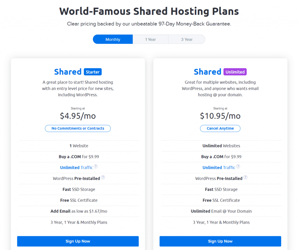 DreamHost Shared Hosting