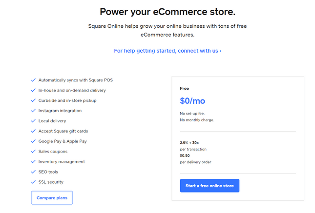 square-online-pricing-free-plan-details