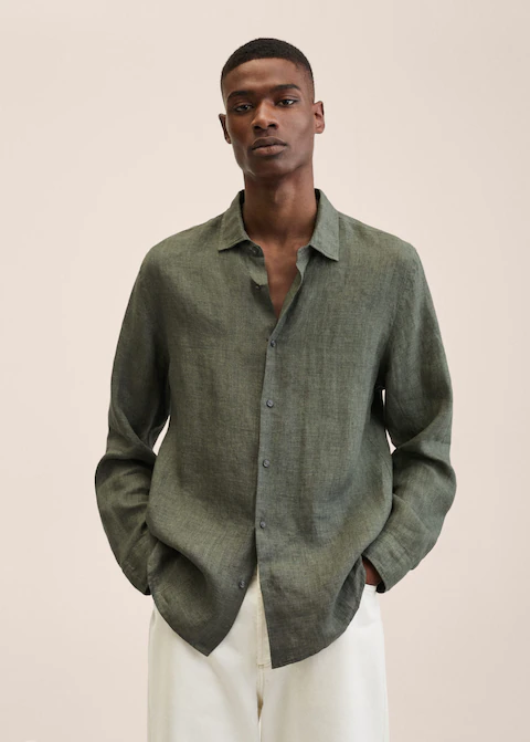 linen regular-fit shirt