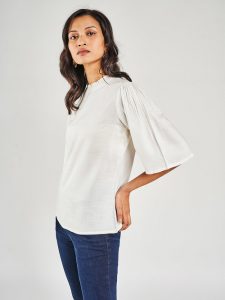 AND White Regular Fit Top
