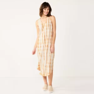 Sleeveless Shirttail Knit Midi Dress