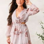 9 Privy Crinkled Chiffon Ruffle Dress