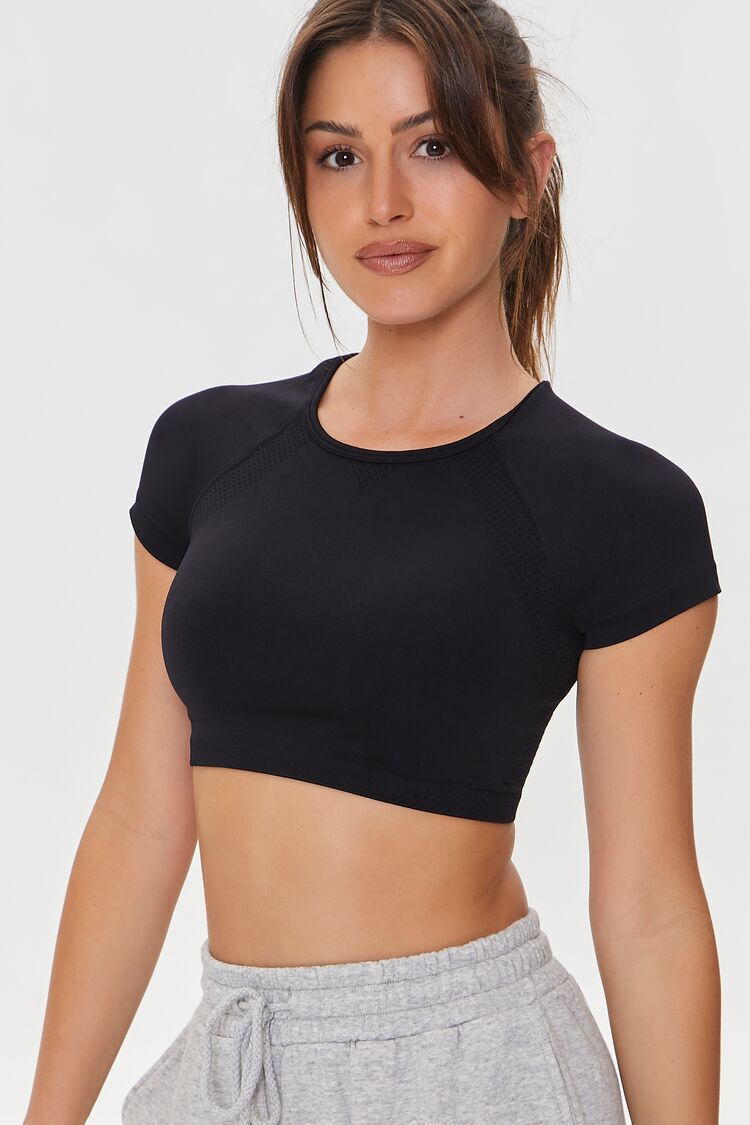 Active Raglan-Sleeve Crop Top