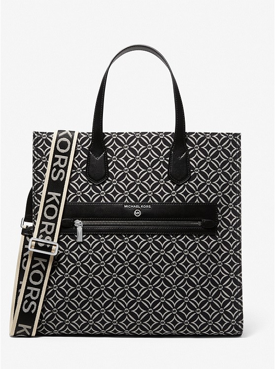 Kempner Large Logo Jacquard Tote Bag